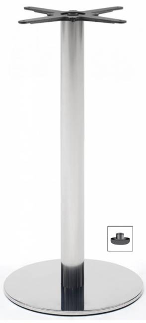 Подстолье металлическое барное Tiffany полированный стальной Ø450х1090 мм
