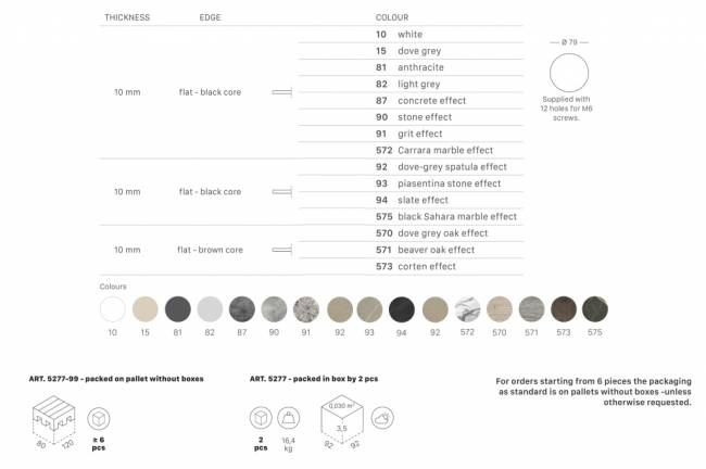Столешница круглая Compact Laminate для подстолья Nemo, Domino, Tiffany, Cross кортен Ø800х10 мм Столешница круглая Compact Laminate для подстолья Nemo, Domino, Tiffany, Cross кортен Ø800х10 мм