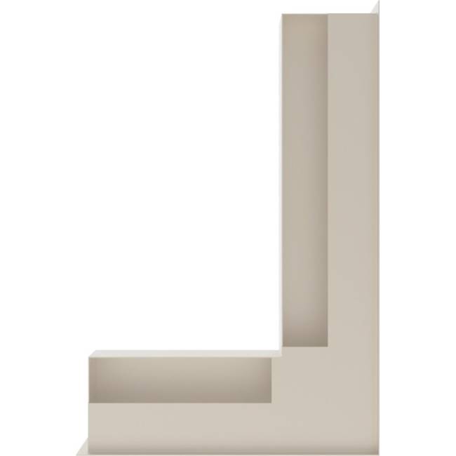 Решетка Kratki Люфт угловая 9*40 см правая бежевая