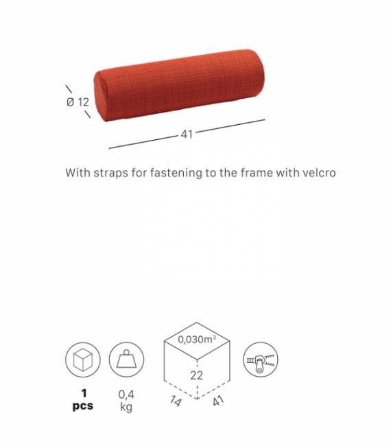 Подушка-подголовник для лаунж кресла Dress Code Fashion 410х120х120 мм