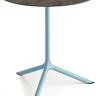 Стол ламинированный обеденный Tripe Maxi голубой, кортен Ø800х740 мм