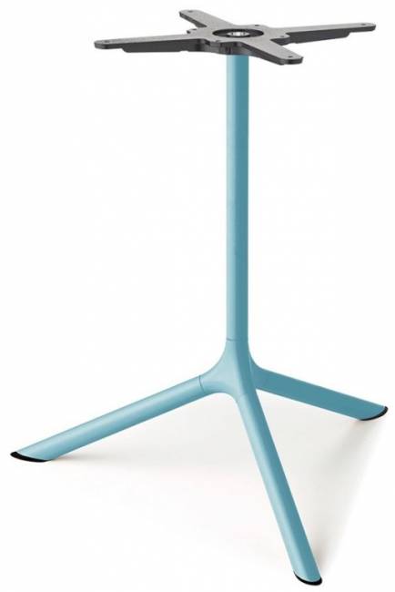 Стол ламинированный обеденный Tripe Maxi голубой, кортен Ø800х740 мм