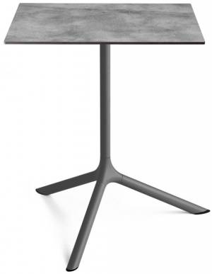 Стол ламинированный обеденный Tripe Maxi антрацит, цементный 700х700х740 мм