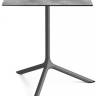 Стол ламинированный обеденный Tripe Maxi антрацит, цементный 700х700х740 мм