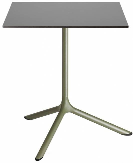 Стол ламинированный обеденный складной Tripe Maxi Folding оливковый, антрацит 700х700х740 мм
