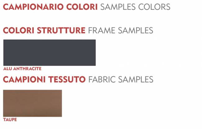 Лежак текстиленовый Cancun антрацит, тортора 1520х670х1010 мм