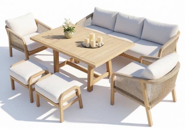 Стол деревянный обеденный Ravona натуральный 1500х900х680 мм