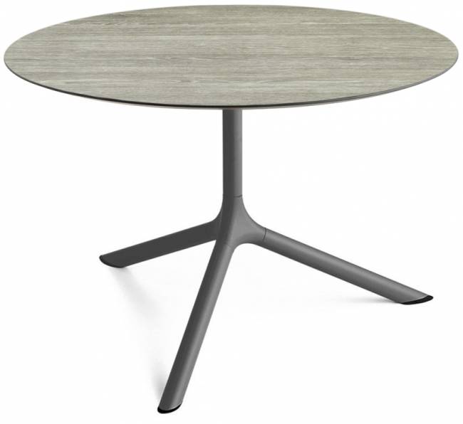 Столик ламинированный кофейный Tripe Maxi антрацит, состаренный серый дуб Ø800х510 мм Столик ламинированный кофейный Tripe Maxi антрацит, состаренный серый дуб Ø800х510 мм