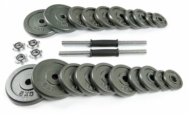 Набор металлических гантелей 2x25 кг "Atlas Sport" Набор металлических гантелей 2x25 кг "Atlas Sport"