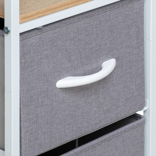 Комод Leset Ноа с полками 3 ящика Белый Светло-серый Комод Leset Ноа с полками 3 ящика Белый Светло-серый