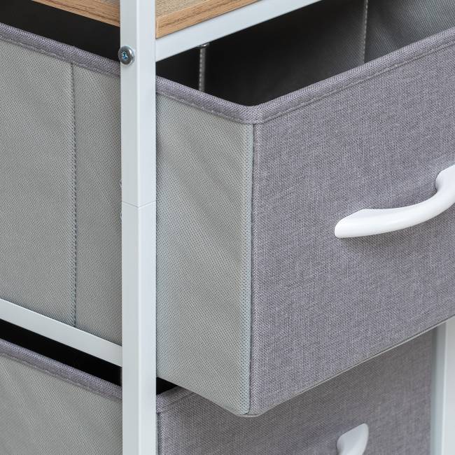 Комод Leset Ноа с полками 3 ящика Белый Светло-серый Комод Leset Ноа с полками 3 ящика Белый Светло-серый