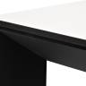 "Венето" обеденный стол из HPL 90х90см, цвет молочный, каркас черный