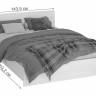 Полутораспальная кровать Ронда КР-140 140х200 венге / венге