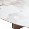 Стол CASTELA 135 Белый мрамор CA071, керамика / Орех, ®DISAUR