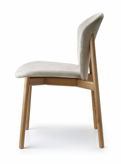 Стул деревянный с обивкой Natural Finn светлый ясень, слоновая кость 490х540х790 мм Стул деревянный с обивкой Natural Finn светлый ясень, слоновая кость 490х540х790 мм