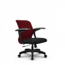 Кресло SU-M-4/подл.160/осн.001, бордовый/черный