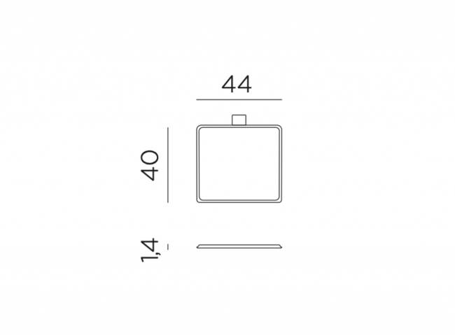 Подушка для стула Trill графит 440х400х14 мм