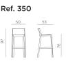 Стул пластиковый барный Trill Stool кирпичный 500х530х970 мм Стул пластиковый барный Trill Stool кирпичный 500х530х970 мм