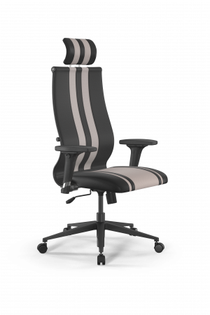 Кресло Sit 10 B2-187D - Extra /Kb40/Wh40/D02P/H3mL-G-2D(M09.B11.G19.W02), черный-св.бежевый