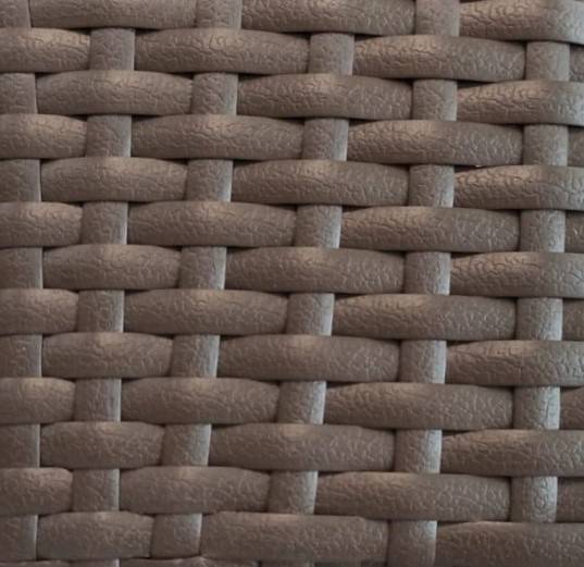 Шезлонг-лежак плетеный с матрасом Mantera коричневый люкс, светло-бежевый 2000х700х350 мм