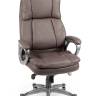 Кресло офисное / Мэдисон / серый пластик / темно-коричневая экокожа