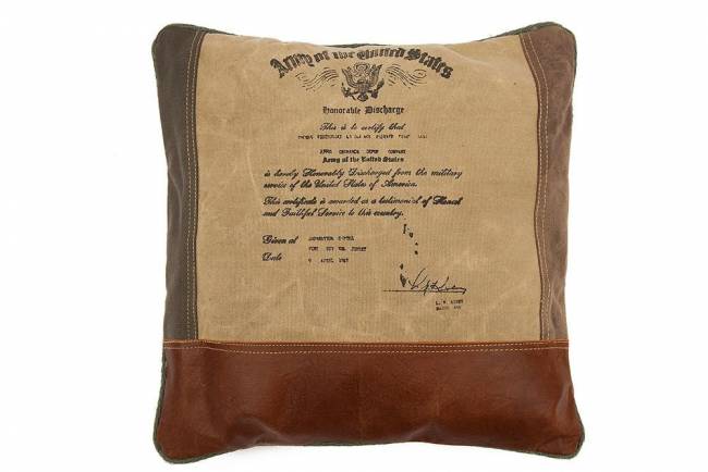 Подушка Secret De Maison THOMAS ( mod. M-7043 ) коричневый кожа буйвола / ткань хлопок