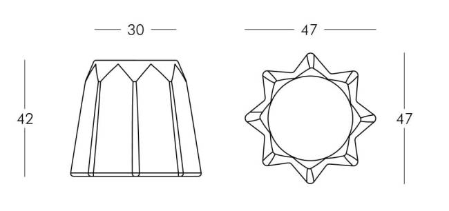 Пуф пластиковый Pandoro Standard Ø470х420 мм