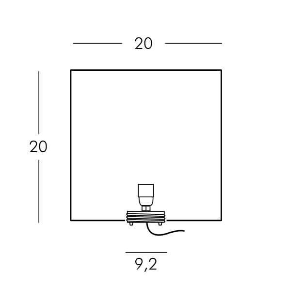 Светильник пластиковый Куб Cubo 20 Lighting IN белый 200х200х200 мм