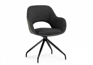 Стул на металлокаркасе Memfis graphite / black