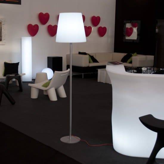 Торшер пластиковый Ali Baba Steel Lighting белый Ø430х1850 мм