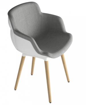 Кресло с обивкой Choppy Sleek BL 650х600х800 мм