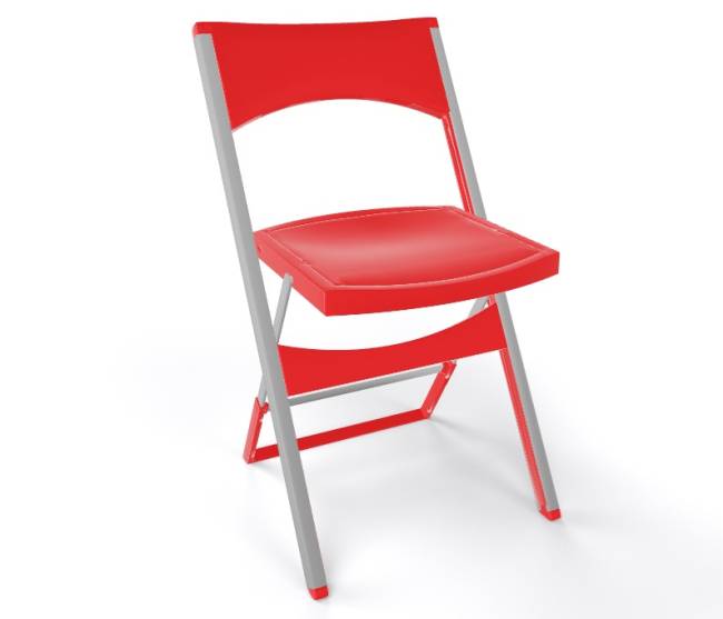 Стул пластиковый складной Compact красный 435х470х775 мм