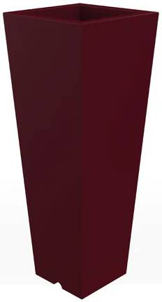 Кашпо пластиковое Quadro 86 рубиновый 340х340х860 мм