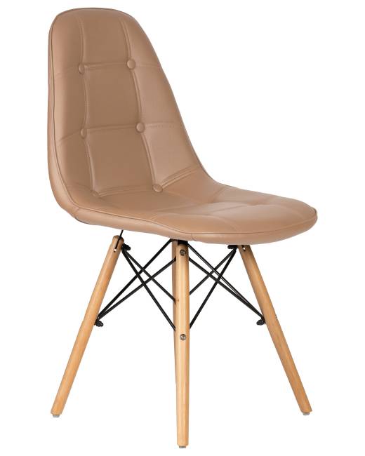 Стул обеденный DOBRIN BENNET, ножки светлый бук, коричневый