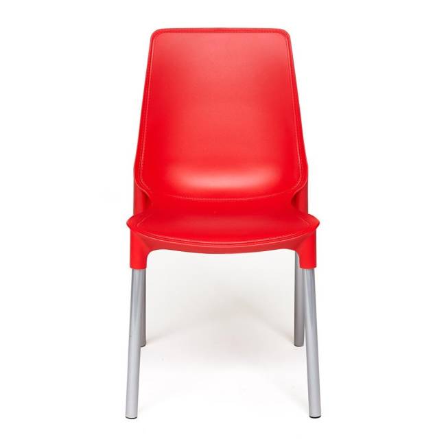 Стул GENIUS (mod 75) / 1 шт. в упаковке металл/пластик, 46x56x84cм, красный/ножки хром красный металл/пластик Стул GENIUS (mod 75) / 1 шт. в упаковке металл/пластик, 46x56x84cм, красный/ножки хром красный металл/пластик