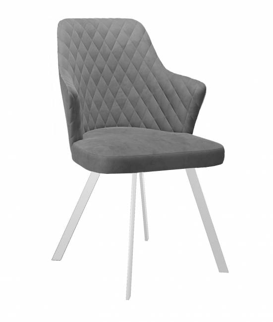 Стул DikLine 345 C56 серый, ножки белые