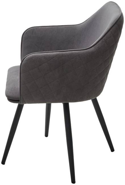 Стул FORT 360 град. поворот. B28 Темно-серый, велюр / черный каркас, М-City