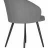 Стул обеденный DOBRIN NAOMI, ЭМАЛЬ ЧЕРНЫЙ МУАР велюр Catania Stone