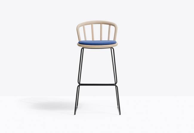 Стул барный с обивкой Nym 505х490х980 мм