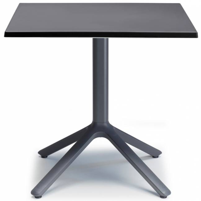 Стол пластиковый обеденный Eco Fixed антрацит 700х700х750 мм Стол пластиковый обеденный Eco Fixed антрацит 700х700х750 мм