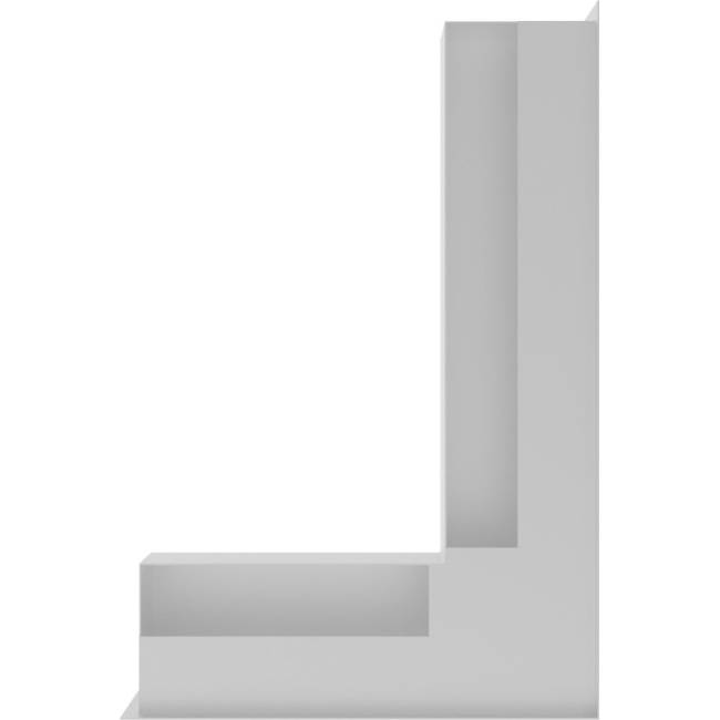 Решетка Kratki Люфт угловая 9*40 см правая белая