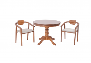 Обеденная группа Брамос К 100 орех со стульями Челси орех бежевый