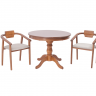 Обеденная группа Брамос К 100 орех со стульями Челси орех бежевый