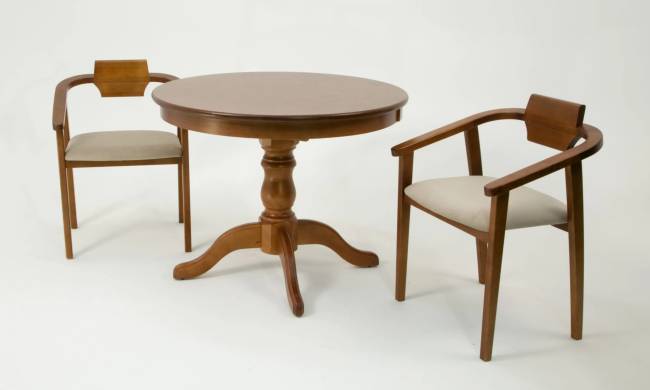 Обеденная группа Брамос К 100 орех со стульями Челси орех бежевый