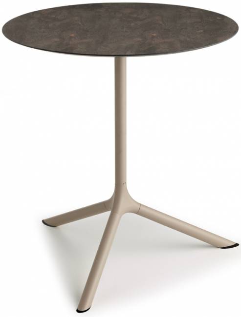 Стол ламинированный обеденный Tripe Maxi тортора, кортен Ø800х740 мм Стол ламинированный обеденный Tripe Maxi тортора, кортен Ø800х740 мм