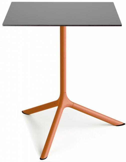 Стол ламинированный обеденный складной Tripe Maxi Folding терракотовый, антрацит 700х700х740 мм