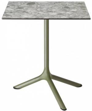 Стол ламинированный обеденный Tripe оливковый, зернистый 600х600х740 мм