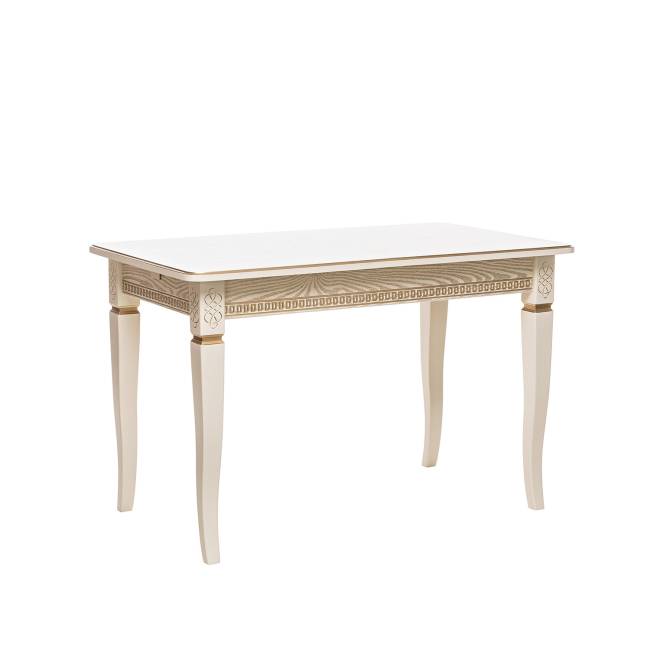 Стол раздвижной Leset Дакота 1Р Слоновая кость патина золото