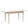 Стол раздвижной Leset Дакота 1Р Слоновая кость патина золото