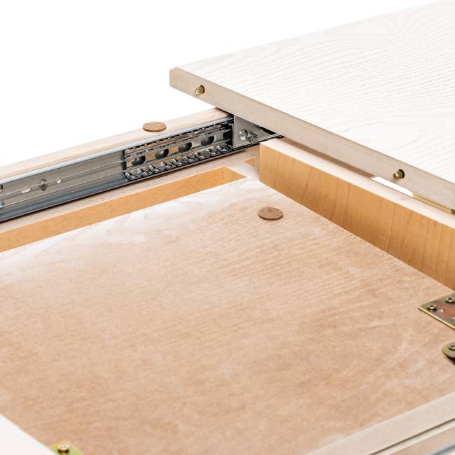 Стол раздвижной Leset Дакота 1Р Слоновая кость патина золото